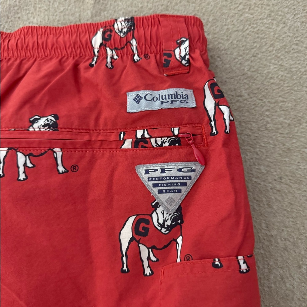 Columbia Georgia Bulldogs Mens Medium PFG Shorts Hybrid Backcast II Red NCAA - Picture 6 of 13